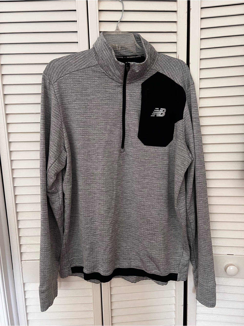 New Balance Running XL Men's Gray Quarter-Zip Pullover